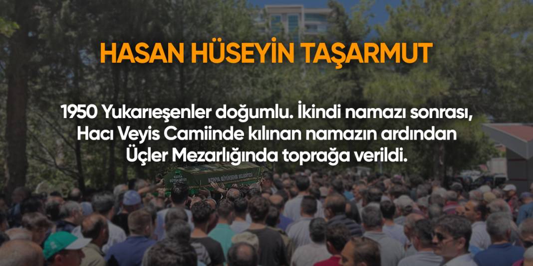 Konya'da bugün vefat edenler | 13 Kasım 2025 2